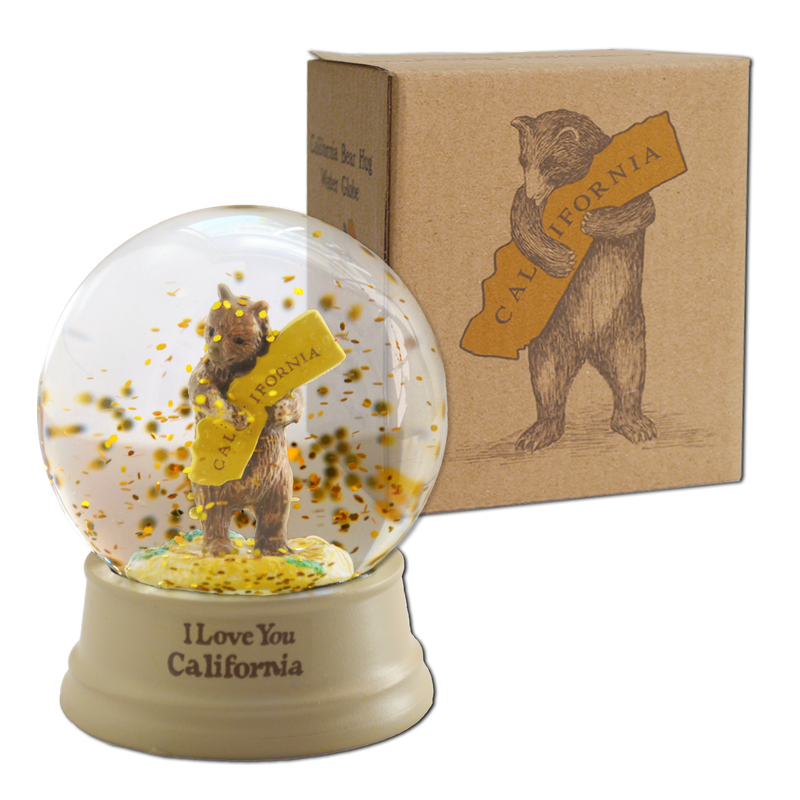 SF Mercantile Mini CA Bear Hug Water Globe