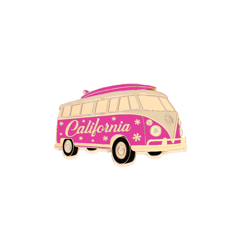 Kitchen Chic CA Magnet Surfing California Fuschia