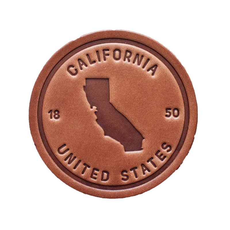 Sugarhouse California State Silhouette Leather Coaster