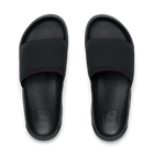Black slides with a brand logo on a white background