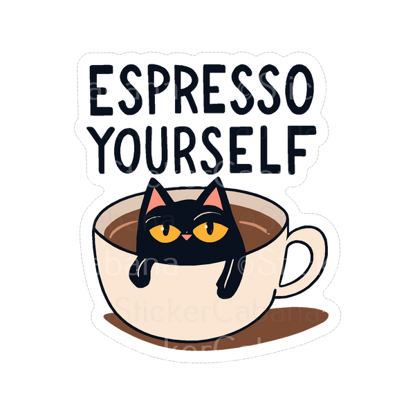 Sticker Cabana Espresso Yourself Cat Coffee Mug