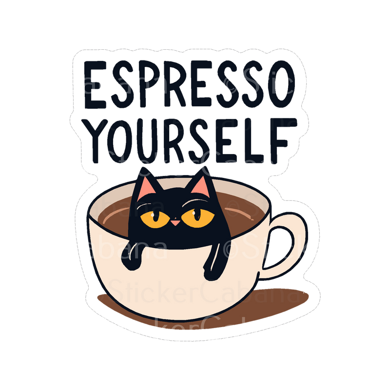 Sticker Cabana Espresso Yourself Cat Coffee Mug