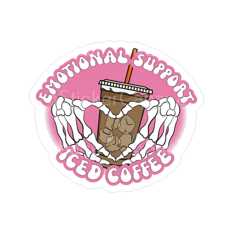 Sticker Cabana Emotional Support Iced Coffee