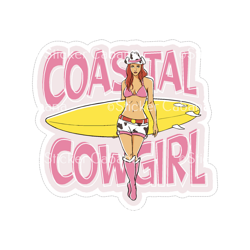 Sticker Cabana Coastal Cowgirl