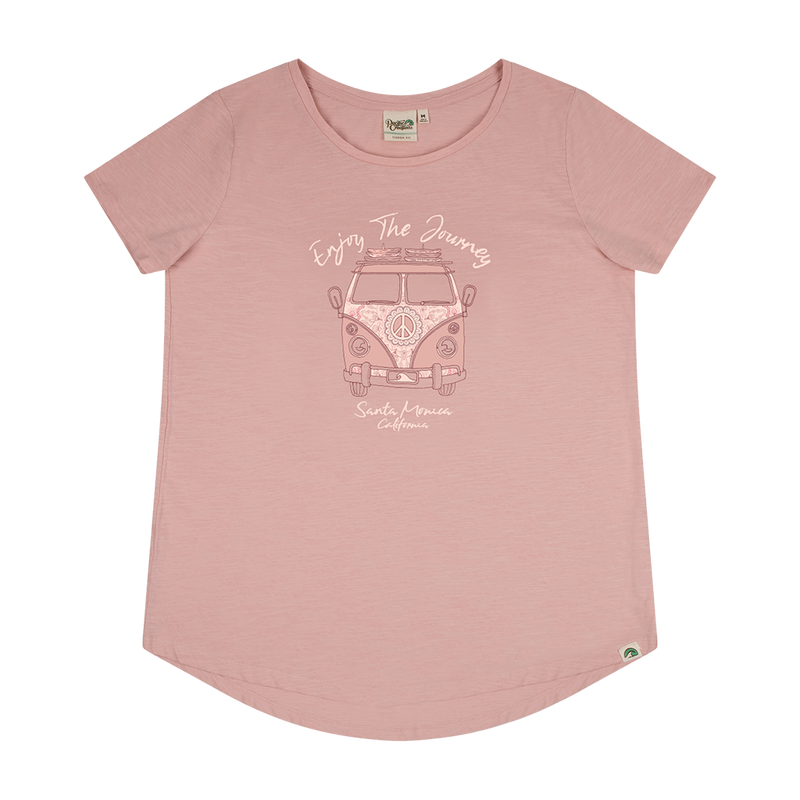 Santa Monica Combi Journey Tee - Dusty Pink