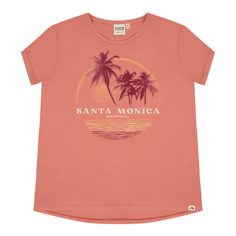 Santa Monica Mirage Lady's Tee - Sunset Coral