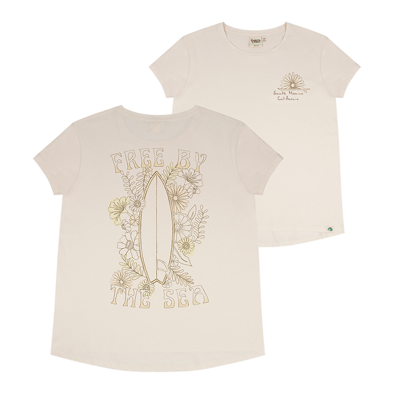 Santa Monica Free By The Sea Tee - Ivory