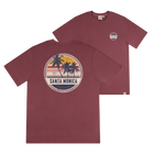 Santa Monica California Insignia Tee - Wine Red