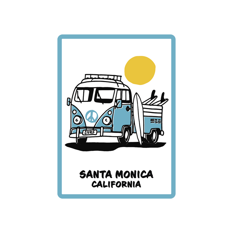 Santa Monica Retro Combi Magnet