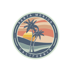 Santa Monica Palm Island Sticker