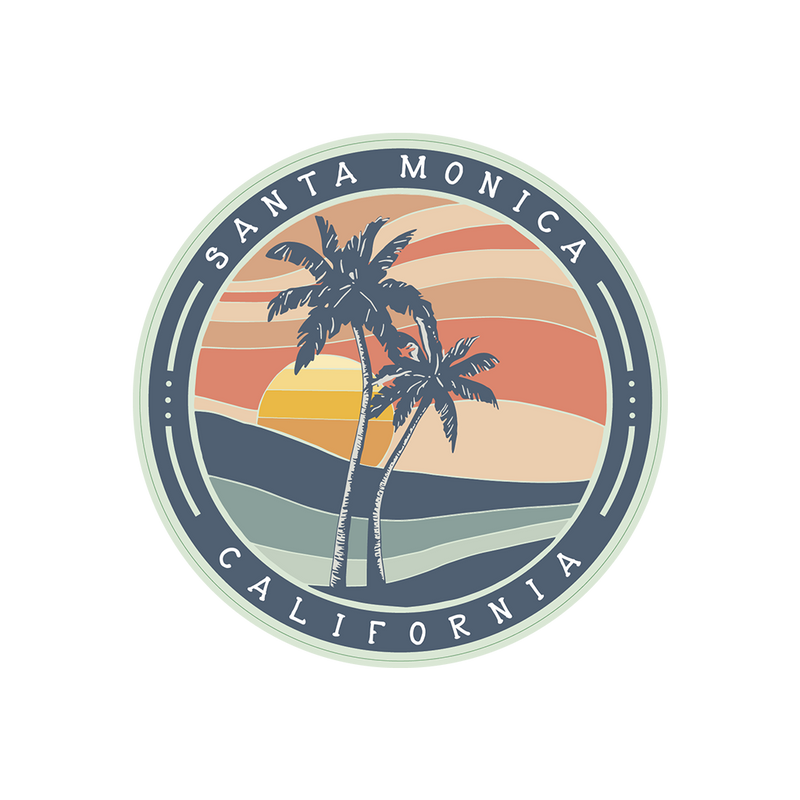 Santa Monica Palm Island Sticker