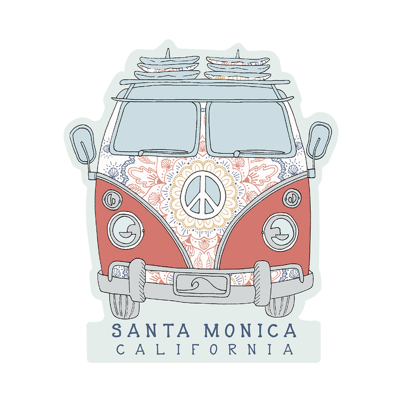 Santa Monica Peace Combi Sticker