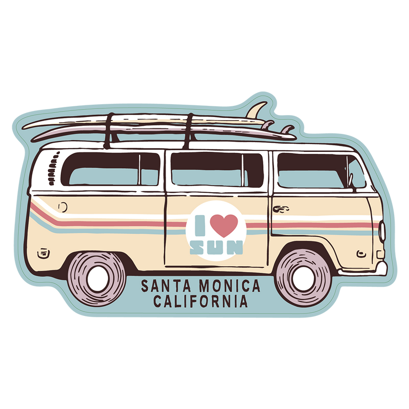 Santa Monica Van Life Sticker