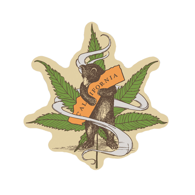 SF Mercantile Cannabis CA Bear Hug Vinyl Sticker