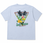 Santa Monica Twilight Palm/ Tropical Flower Dyed Tee - Cornflower Blue