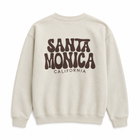 Santa Monica California Funky Letter Crewneck - Sand (Back)