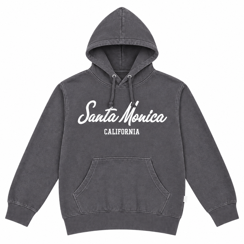 Santa Monica California Asphalt Hoodie – Sand 'n Surf