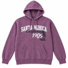 Santa Monica California Zipper up w/ Palm Trees - Plum