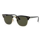 Clubmaster Classic Polished Black On Gold, G-15 Green Lenses Side