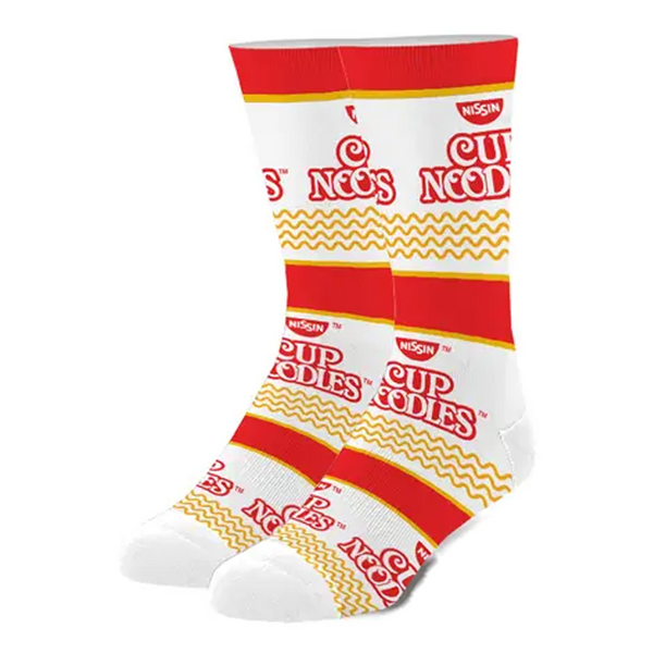 Crazy Socks Men's Crew Folded - Cup Noodles Stripes