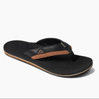 Black and brown sandal with a visible brand logo on a white background