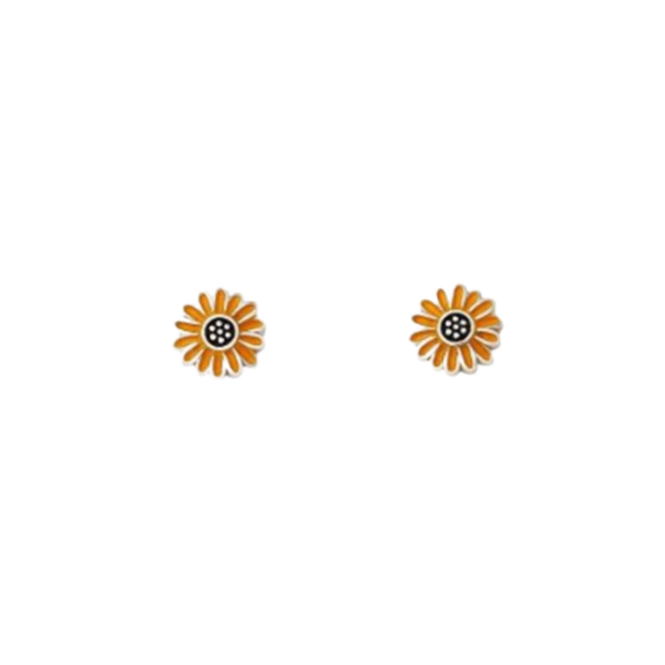Pura Vida Enamel Sunflower Stud Earrings