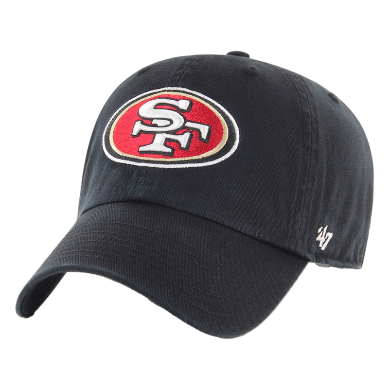47 Brand - San Francisco 49ers Black '47 Clean Up Front