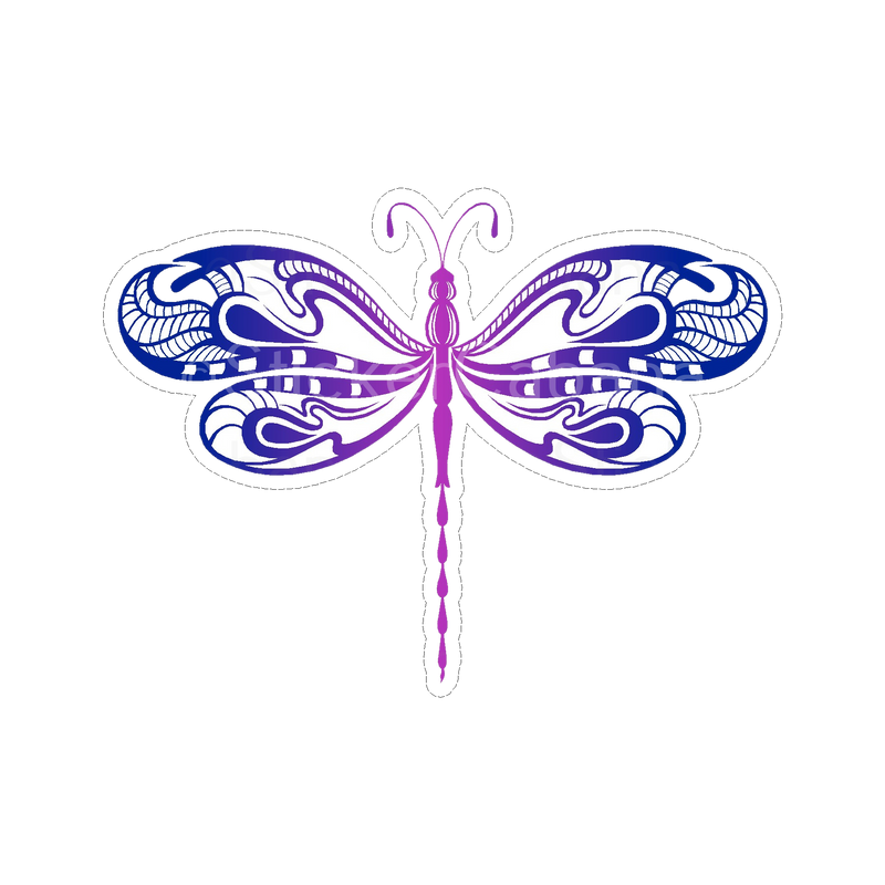 Sticker Cabana Purple Dragonfly