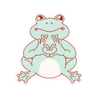 Sticker Cabana Frog Heart Hands