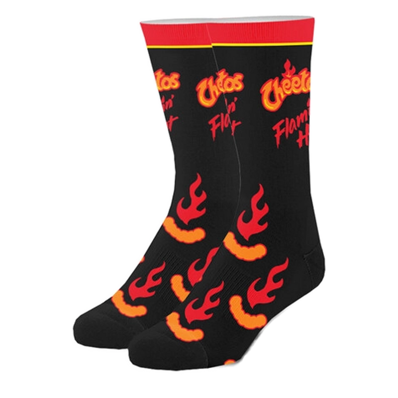 Crazy Socks Men's Crew Folded Flamin' Hot Cheetos