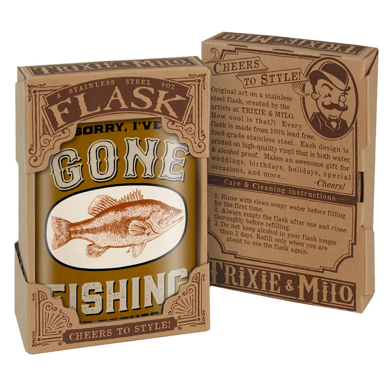 Flask - Gone Fishing with Box