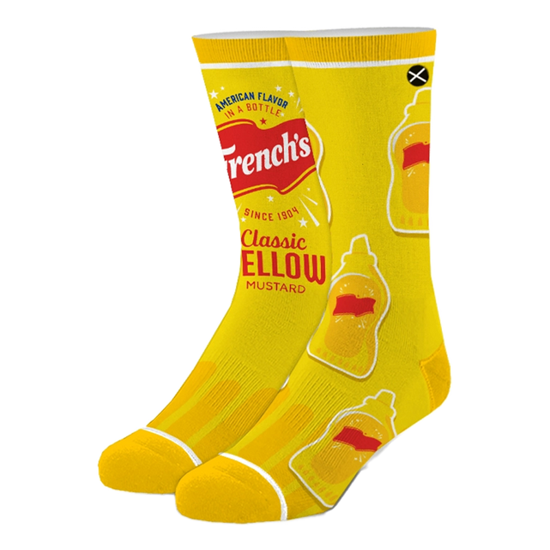 Odd Sox French's Mustard Split - Men's Crew Straight