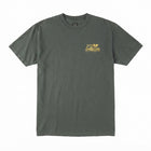 A black crewneck t-shirt with a small yellow and white graphic on the left chest reading 'The Original Sally Crow STUNNERS'.