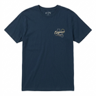 Navy blue t-shirt with a California graphic on a white background