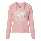 Santa Monica Burnout Pull Over Women's Hoodie - Baby Pink