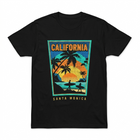 Santa Monica California Retro Men's Premium Tee - Black