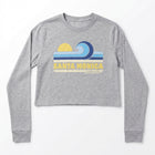 Santa Monica Wavebreak Long Sleeves Cropped Tee- Premium Heather