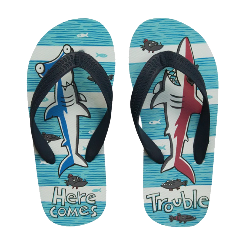 Earth Nymph Here Comes The Trouble Flip Flop - Blue – Sand ‘n Surf