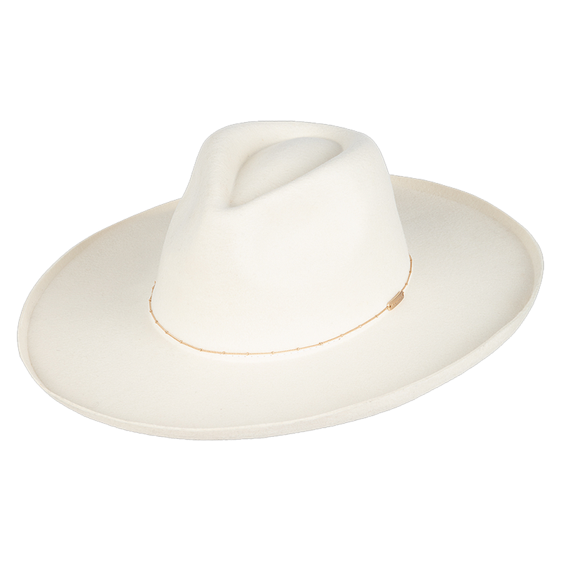 Kooringal Women's Wide Brim Fedora Canyon - White (Front)