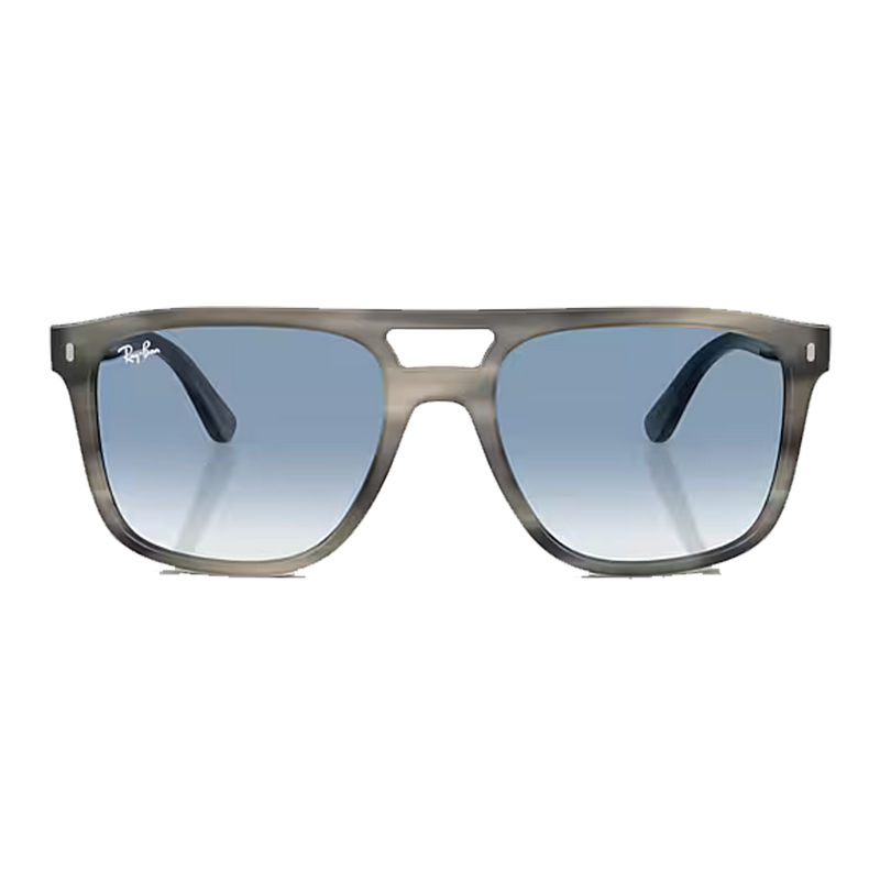 RB2213 Polished Grey Havana, Clear Gradient Blue Lenses Front