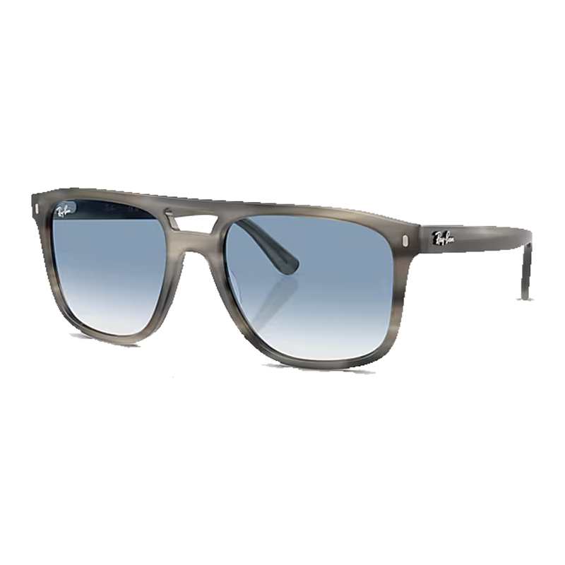 RB2213 Polished Grey Havana, Clear Gradient Blue Lenses Side