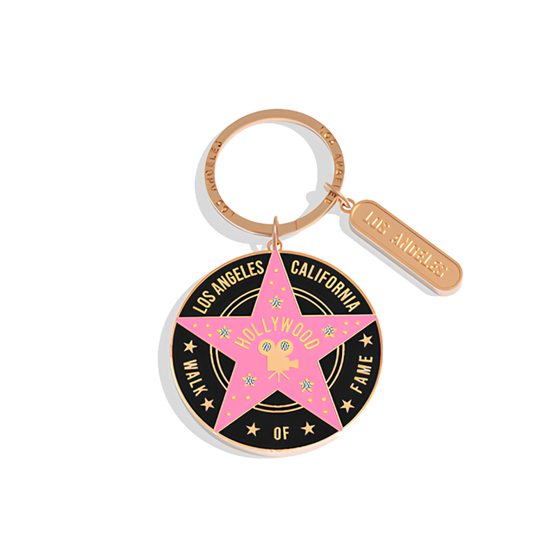 Kitchen Chic LA Keychain Hollywood Star Black