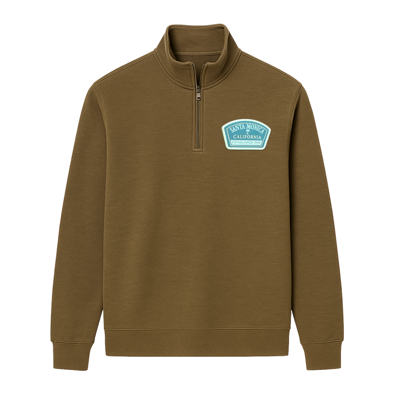 Santa Monica Wild Biker Cloud Fleece 1/4zip Khaki
