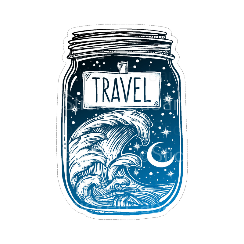 Sticker Cabana Travel Jar