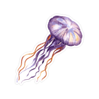 Sticker Cabana Purple Watercolor Jellyfish