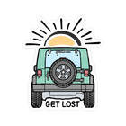 Sticker Cabana BS Get Lost Teal Jeep Driving