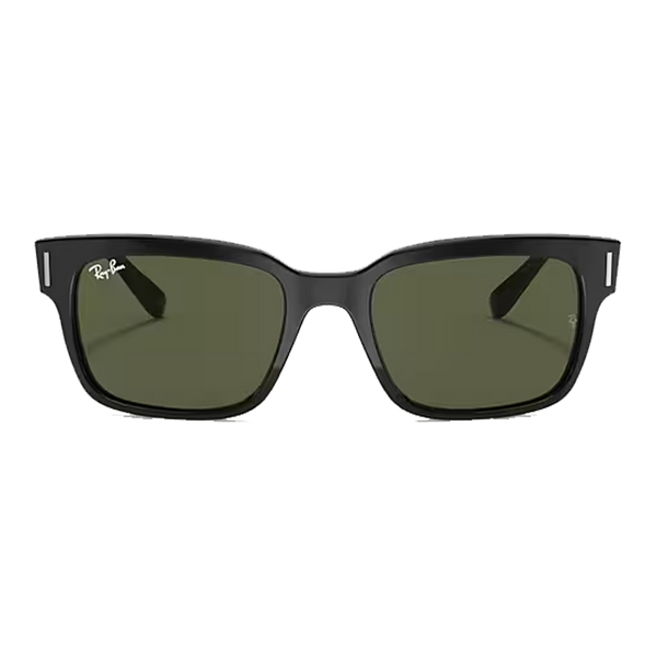 Jeffrey Polished Black, G-15 Green Lenses Front