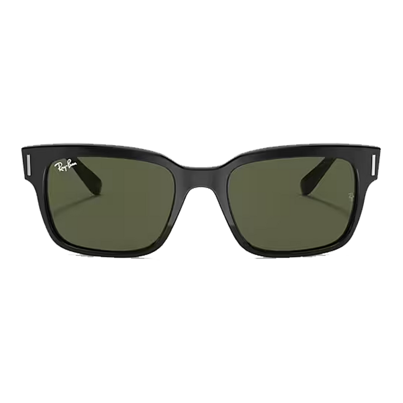 Jeffrey Polished Black, G-15 Green Lenses Front