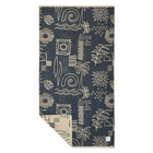 Yoga mat with a nature-themed design on a white background