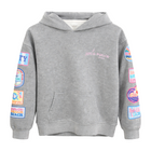 Santa Monica Kids Surf Wash Hoodie w/ Patches - Athletic Grey
